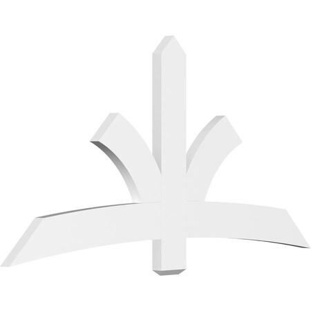 Ekena Millwork Davenport Architectural Grade PVC Gable Bracket, 72"W x 36"H x 2"D x 6"F, 12/12 Pitch GBP072X36X0206DAV00